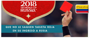 To show sb the yellow / red card ( in soccer) mostrarle la tarjeta amarilla / roja a alguien. Que No Le Saquen Tarjeta Roja En Su Ingreso A Rusia Cancilleria