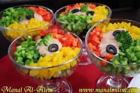 سلطة الخضروات الملونة Salad Recipes Arabic Food