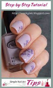 Lavender Dried Flower Nail Art Tutorial Simple Nail Art Tips Lilac Nails Flower Nails Lavender Nails