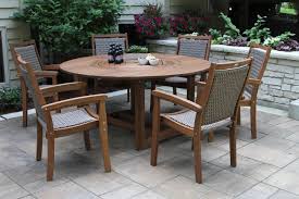 A small patio dining set or bistro set works better for a narrow balcony or courtyard. Large Round Eucalyptus Wood 63 Lazy Susan Dining Table