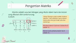 Matriks Pengertian Elemen Jenis Ordo Dan Kesamaan Matriks Youtube