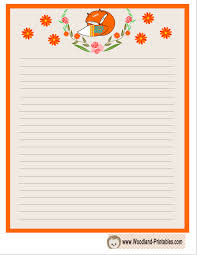 These printable writing paper templates are specifically designed for setting word making or the directions to keep in mind while writing the paper is written down on the template and some space. Free Printable Woodland Writing Paper Writing Paper Printable Writing Paper Letter Writing Paper