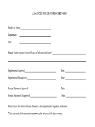 A sick day email comes in different formats and there's no standard way to do it, as long as you provide all the. Free 31 Leave Request Forms In Pdf Ms Word Excel