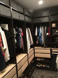 Pax Wardrobe Ikea Two Tone Dark Brown Oak Walk In Closet Design Pax Wardrobe Ikea Pax Wardrobe