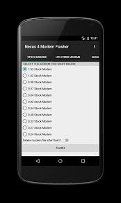 El nexus 4 es un teléfono inteligente de gama alta desarrollado por google en la colaboración con lg. Nexus 4 Lte Modem Flasher For Android Apk Download