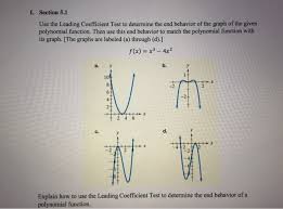 End behavior of functions & their graphs. I Section 5 1 Use The Leading Coefficient Test To Chegg Com