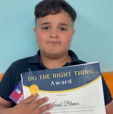 Congratulations to Jacob Blanco and Justin Garcia for receiving the  prestigious ‘Do The Right Thing Award’ at our school! 🏆🎉 Let’s hear their  inspiring definition of what it means to do the right ...
