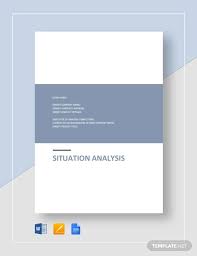 Know their plus points and downsides. 13 Sample Situation Analysis Templates Pdf Word Free Premium Templates