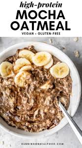 Mocha Protein Oatmeal Recipe Running On Real Food Recipe Protein Oatmeal Oatmeal Recipes Vegan Protein