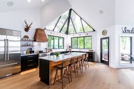Black Kitchen Cabinets With A Walnut Accent Contemporary Other By Brookwood Cabinet Company Inc