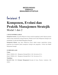 Indek partisipasi masyarakat dalam mengenal program di direktorak pspkkm kemensos ri. Pdf Komponen Evolusi Dan Praktik Manajemen Stratejik