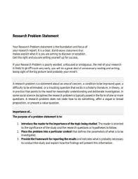It includes components like variables, population and the relation between the variables. 11 Research Problem Statement Templates In Pdf Doc Free Premium Templates