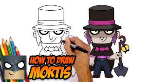 Mortis is a mythic brawler who attacks by swinging his shovel and dashing a few tiles forward, dealing damage to enemies in his path. How To Draw Brawl Stars Mortis Step By Step Youtube