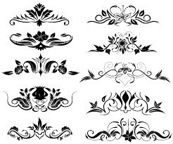 Free Flourish Ornaments Illustrator Silhouette Stencil Free Vector Art Free Stencils