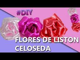 Como Hacer Flores Con Liston Celoseda Manualidades Como Hacer Flores Youtube Como Hacer Flores Flores De Liston Hacer Flores