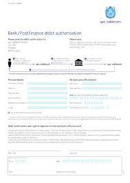 The file can be downloaded from the six interbank clearing website. Bank Postfinance Debit Authorisation
