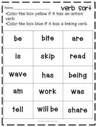Verb Activities And Practice Linking Verbs Verb Sort Learn Hebrew