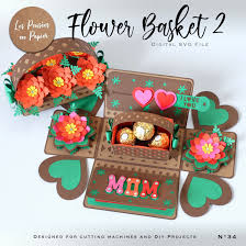 FLOWER Basket 2 - 3D SVG | Instant Download | Mothers Day | Project for  Cricut, Scanncut, Silhouette | LPPSVG - Etsy