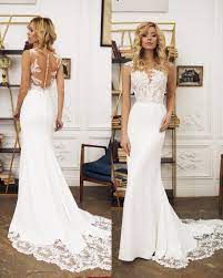 Mermaid Wedding Dress Illusion Back Wedding Dress Etsy In 2021 Wedding Dress Illusion Back Wedding Dress Bra Wedding Dresses Lace