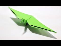 See how to make a dinosaur! Origami Dinosaur How To Make An Origami Flying Dinosaur Pterodactyl Youtube