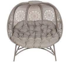 Cozy Pumpkin Chair In Dreamcatcher Sand By Flower House Qvc Com Love Seat Seat Cushions Indoor Outdoor Chair