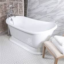 Our tub shower combos are crafted from hardwearing, nonporous acrylic that resists cracking, chipping, and staining so your tub and wall surround will look brand new for years to come. Shop 54 Inch Bathtubs Small Freestanding Bathtubs