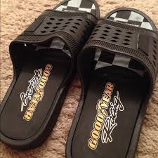 You will probably be walking around a lot so you want to make sure you are comfortable. Nascar Goodyear Racing Flipflops Slippers Men 14 Flip Flops Flip Flop Slippers Slippers