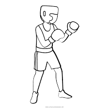 There are two icons above the free boxing coloring page. Boxing Coloring Page Ultra Coloring Pages