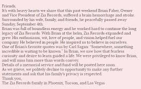 kenneth in the (212): Brian Faber, Owner of Zia Records, Is Dead at 45