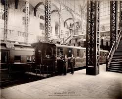 Penn Station Train Platform And Stairways From Concourse 1910 W C De Ward Via Hagley Train Platform Train Railroad Station