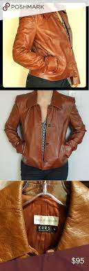 Michael Kors Motto Brown Leather Jacket Brown Leather Jacket Leather Jacket Clothes Design