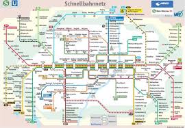 Munchen Train Map Metro Map Subway Map
