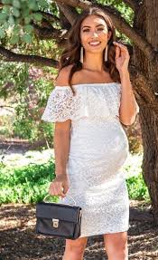 White Fitted Maternity Dresses White Maternity Dresses In 2020 Fitted Maternity Dress White Maternity Dresses White Lace Maternity Dress