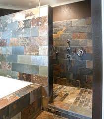 Check spelling or type a new query. Small Walk In Shower No Door With Natural Slate Tile Home Interiors Master Bathroom Shower Bathroom Shower Design Shower Remodel