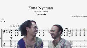Zona Nyaman Fourtwnty Fingerstyle Tab Youtube