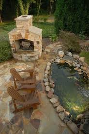 Gartengestaltung Ideen Wasser Merkmal Gartenteich Kamin Hintergarten Gartenteich Gartengestaltung