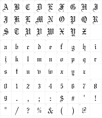 Characters Olde English Font Tattoo Fonts Alphabet Tattoo Writing Fonts English Fonts