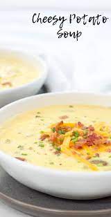 Cheesy Potato Soup Simply Made Recipes Recipe Cheesy Potato Soup Slow Cooker Potato Soup Potato Soup Recipe