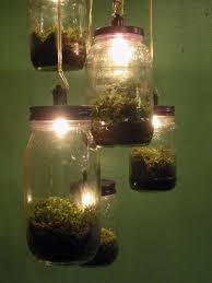 Terrario Y Lampara Mason Jar Terrarium Diy Light Fixtures Fairy Lanterns
