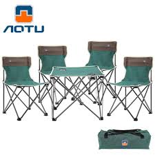 Grade 5 Set 4 Chairs 1 Table Portable Lightweight Folding Hiking Camping Stool Seat Chair For Fish Outdoor Folding Chairs Outdoor Folding Table Fishing Chair