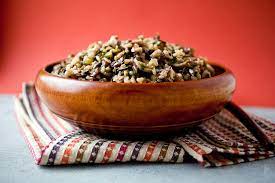 Wild Rice Almond And Mushroom Stuffing Recipe Recipe Rice Stuffing Recipes Vegetarian Thanksgiving Pilaf Recipes