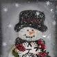 Crushed Glass Joy Snowman on Canvas Jan 3rd 1 pm event image