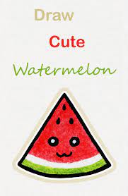 Learn How To Draw So Cute Watermelon Easy Step By Step Kawaii Tutorial Kawaii Drawing Tutorial Watermelon Drawing Cute Watermelon Easy Drawings For Kids In this video, you will learn how to draw and color a kawaii watermelon step by step :) video realized by my friend, game art : to draw so cute watermelon easy step