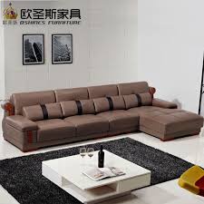 Us 902 50 Zunbin Light Coffee Brown Sectional Leather Sofa Set Brown Coffee Leather Light Sect Leather Sofa Set L Shaped Leather Sofa Living Room Sofa