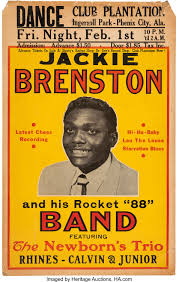 Jackie brenston and his delta cats; Jackie Brenston Club Plantation Concert Poster 1952 Very Lot 89067 Heritage Auctions