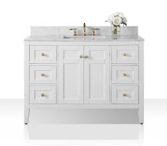 Check spelling or type a new query. Ancerre Designs Vts Maili 48 W Cw Gd Maili 48 Inch Bath Vanity Set In White With Italian Carrara White Marble Vanity