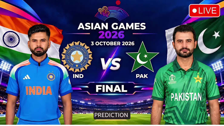 INDIA VS PAKISTAN | Asian Games 2026 Cricket Final Match Prediction 𝐈𝐍𝐃𝐈𝐀 𝐕𝐒 𝐏𝐀𝐊𝐈𝐒𝐓𝐀𝐍 🏆 𝟐𝟎𝐭𝐡 𝐀𝐒𝐈𝐀𝐍 𝐆𝐀𝐌𝐄𝐒 𝐀𝐈𝐂𝐇𝐈-𝐍𝐀𝐆𝐎𝐘𝐀 𝟐𝟎𝟐𝟔 - 𝐌𝐞𝐧'𝐬 𝐂𝐫𝐢𝐜𝐤𝐞𝐭 𝐆𝐎𝐋𝐃 𝐌𝐄𝐃𝐀𝐋 𝐅𝐈𝐍𝐀𝐋 🥇🏆 📅 Saturday, 3 October 2026 🏟 ...
