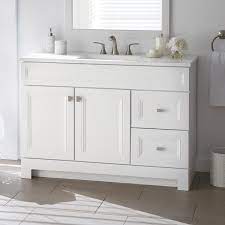 Check out the 37 in. Home Decorators Collection Sedgewood 48 1 2 In Configurable Bath Vanity In White With Solid Surface Top In Arctic With White Sink Pplnkwht48d The Home Depot