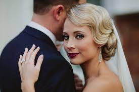 1920s bridal hair and makeup gatsby flapper finger waves vintage wedding hairstyles updo brooklyn hairstyle for men short