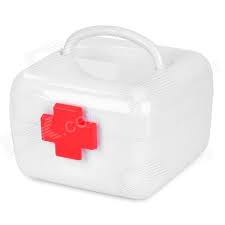 Portable Two Layer Medicine Pill Storage Box White Red S Size Body Massage Face And Body Body